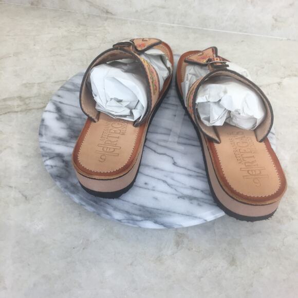Hortega's Artesanias Authentic Mexican Leather Sandals Women's Size 9 - Picture 9 of 16